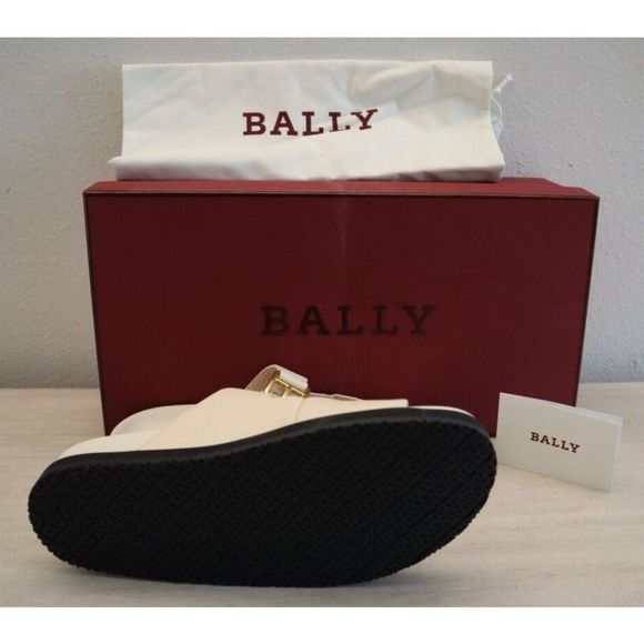 Bally 6300082 Women's Sz 5.5M Bone/Beige Leather Emma Slide Sandals $640 - Picture 6 of 13